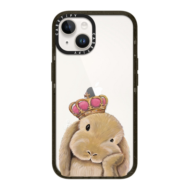 LeonLollipop x CASETiFY iPhone 14 ケース ブラック インパクトケース Gloomie Bunny by LeonLollipop