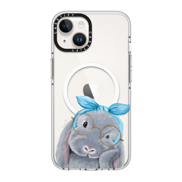 LeonLollipop x CASETiFY iPhone 14 ケース クリア クリア ケース MagSafe対応 Gloomie Bunny by LeonLollipop