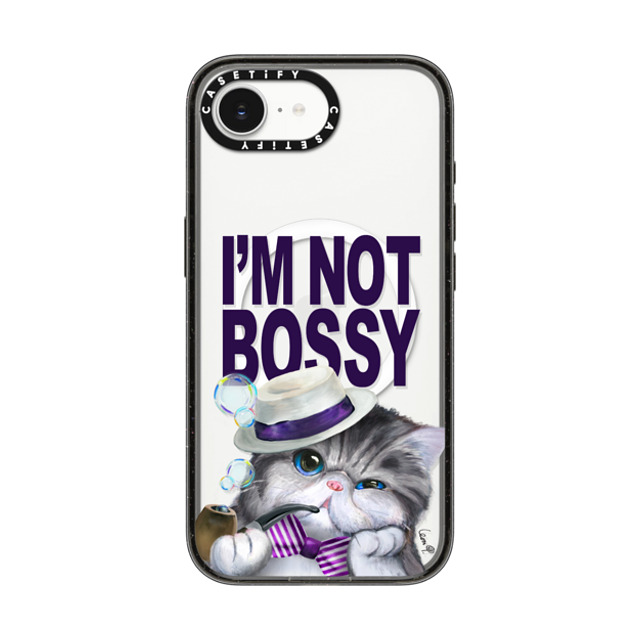 LeonLollipop x CASETiFY iPhone 16e Case Cat,Animal Black Impact Case MagSafe Compatible Gloomie Cat Boss by LeonLollipop Back to School LeonLollipop x CASETiFY iPhone 16e Case Cat,Animal Black Impact Case MagSafe Compatible Gloomie Cat Boss by LeonLollipop Back to School