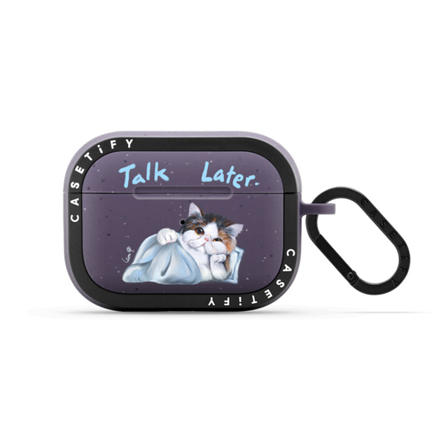 LeonLollipop x CASETiFY AirPods Pro Cat,Animal Matte Deep Purple バウンス ケース Sleepy Gloomie Cat by LeonLollipop Back to School LeonLollipop x CASETiFY AirPods Pro Cat,Animal Matte Deep Purple バウンス ケース Sleepy Gloomie Cat by LeonLollipop Back to School