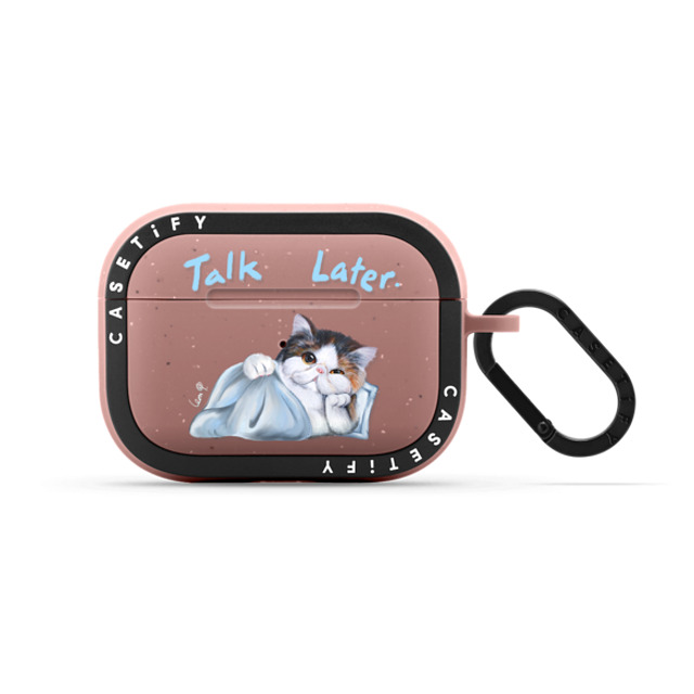 LeonLollipop x CASETiFY AirPods Pro Cat,Animal Matte Dusty Rose バウンス ケース Sleepy Gloomie Cat by LeonLollipop Father's Day LeonLollipop x CASETiFY AirPods Pro Cat,Animal Matte Dusty Rose バウンス ケース Sleepy Gloomie Cat by LeonLollipop Father's Day