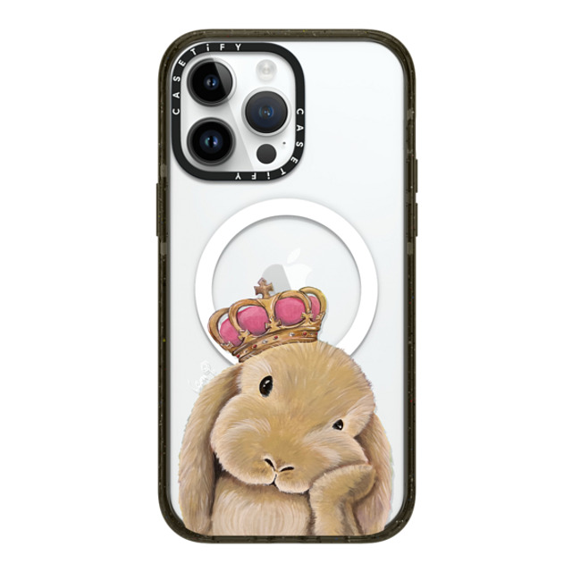 LeonLollipop x CASETiFY iPhone 14 Pro Max ケース ブラック インパクトケース MagSafe対応 Gloomie Bunny by LeonLollipop