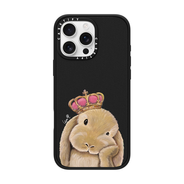 LeonLollipop x CASETiFY iPhone 16 Pro Max ケース マットブラック インパクトケース MagSafe対応 Gloomie Bunny by LeonLollipop