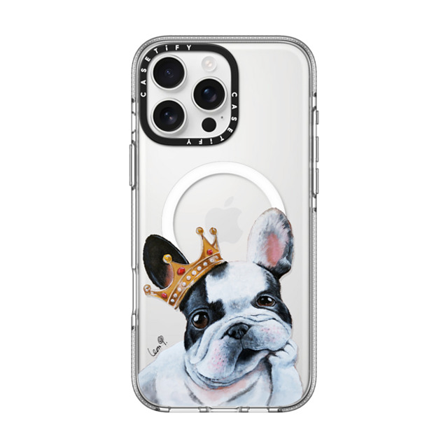 LeonLollipop x CASETiFY iPhone 16 Pro Max Case Dog,Animal Clear Clear Case MagSafe Compatible Frenchie Dog by LeonLollipop Father's Day LeonLollipop x CASETiFY iPhone 16 Pro Max Case Dog,Animal Clear Clear Case MagSafe Compatible Frenchie Dog by LeonLollipop Father's Day