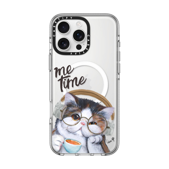 LeonLollipop x CASETiFY iPhone 16 Pro Max ケース クリア クリア ケース MagSafe対応 Gloomie Cat Coffee by LeonLollipop