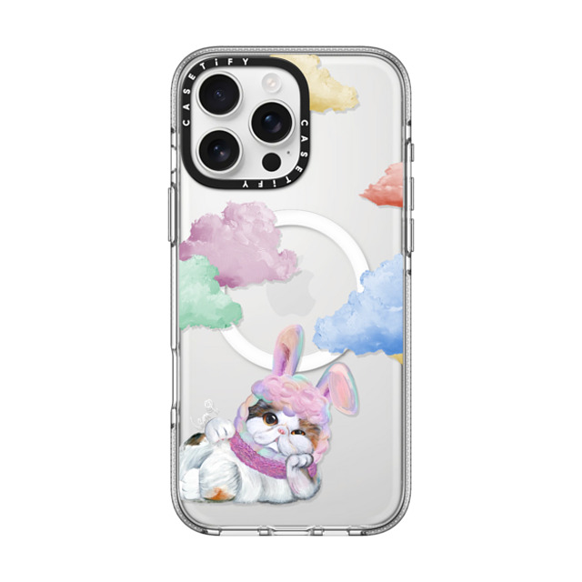 LeonLollipop x CASETiFY iPhone 16 Pro Max ケース クリア クリア ケース MagSafe対応 Gloomie Cat Sky by LeonLollipop