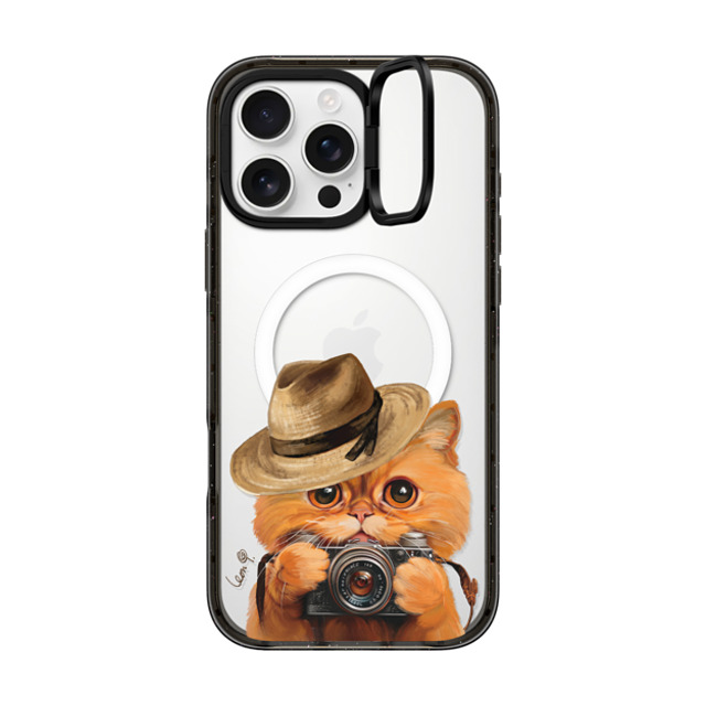 LeonLollipop x CASETiFY iPhone 16 Pro Max ケース Cat,Camera ブラック インパクトリングスタンドケース MagSafe対応 Amber Cat by LeonLollipop Father's Day LeonLollipop x CASETiFY iPhone 16 Pro Max ケース Cat,Camera ブラック インパクトリングスタンドケース MagSafe対応 Amber Cat by LeonLollipop Father's Day