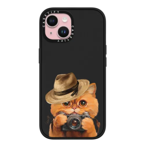 iPhone 15 - Amber Cat by LeonLollipop