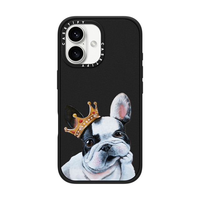 LeonLollipop x CASETiFY iPhone 16 ケース Dog,Animal マットブラック インパクトケース MagSafe対応 Frenchie Dog by LeonLollipop Father's Day LeonLollipop x CASETiFY iPhone 16 ケース Dog,Animal マットブラック インパクトケース MagSafe対応 Frenchie Dog by LeonLollipop Father's Day