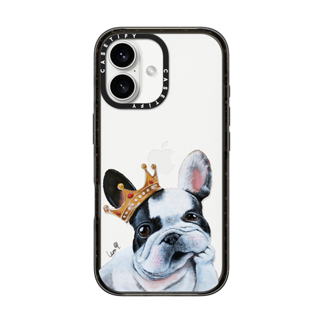 LeonLollipop x CASETiFY iPhone 16 Case Dog,Animal Black Impact Case Frenchie Dog by LeonLollipop Mother's Day LeonLollipop x CASETiFY iPhone 16 Case Dog,Animal Black Impact Case Frenchie Dog by LeonLollipop Mother's Day