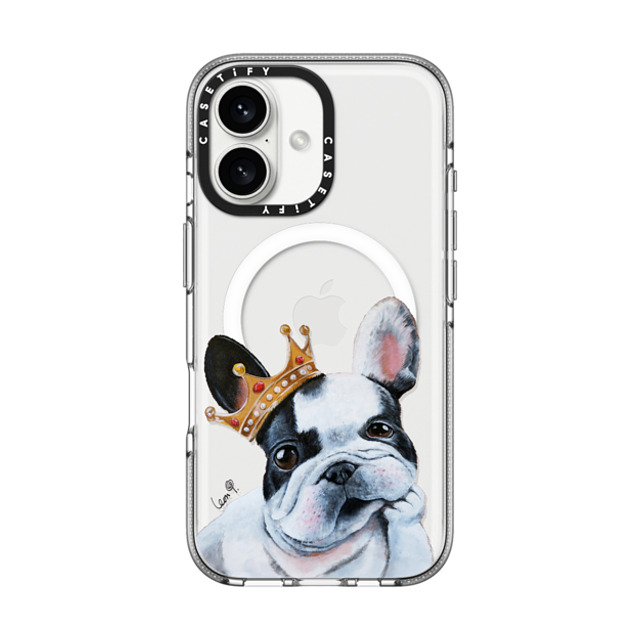 LeonLollipop x CASETiFY iPhone 16 ケース Dog,Animal クリア クリア ケース MagSafe対応 Frenchie Dog by LeonLollipop Father's Day LeonLollipop x CASETiFY iPhone 16 ケース Dog,Animal クリア クリア ケース MagSafe対応 Frenchie Dog by LeonLollipop Father's Day