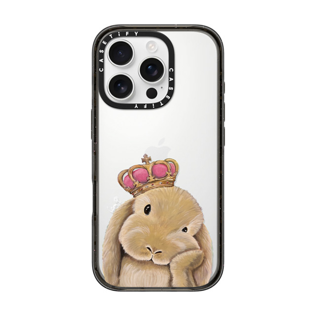 LeonLollipop x CASETiFY iPhone 16 Pro ケース ブラック インパクトケース Gloomie Bunny by LeonLollipop