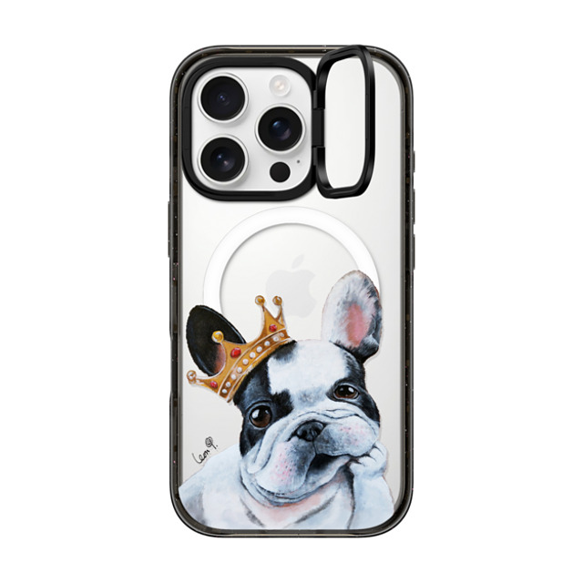 LeonLollipop x CASETiFY iPhone 16 Pro Case Dog,Animal Black インパクトリングスタンドケース MagSafe対応 Frenchie Dog by LeonLollipop Father's Day LeonLollipop x CASETiFY iPhone 16 Pro Case Dog,Animal Black インパクトリングスタンドケース MagSafe対応 Frenchie Dog by LeonLollipop Father's Day
