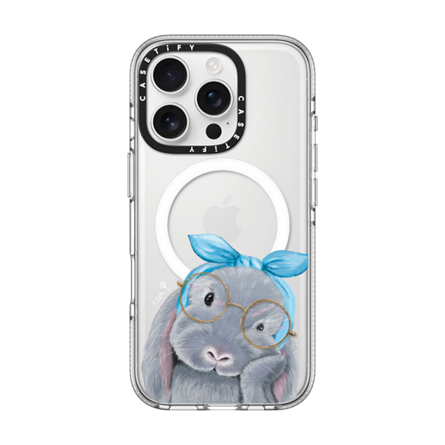 LeonLollipop x CASETiFY iPhone 16 Pro ケース クリア クリア ケース MagSafe対応 Gloomie Bunny by LeonLollipop