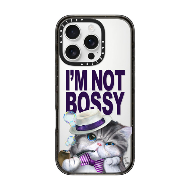 LeonLollipop x CASETiFY iPhone 16 Pro ケース Cat,Animal ブラック インパクトケース Gloomie Cat Boss by LeonLollipop Back to School LeonLollipop x CASETiFY iPhone 16 Pro ケース Cat,Animal ブラック インパクトケース Gloomie Cat Boss by LeonLollipop Back to School