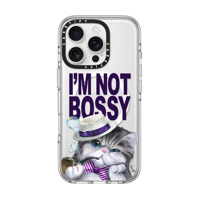 LeonLollipop x CASETiFY iPhone 16 Pro ケース Cat,Animal クリア クリア ケース MagSafe対応 Gloomie Cat Boss by LeonLollipop Back to School LeonLollipop x CASETiFY iPhone 16 Pro ケース Cat,Animal クリア クリア ケース MagSafe対応 Gloomie Cat Boss by LeonLollipop Back to School