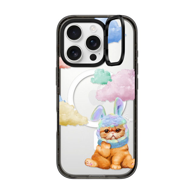 LeonLollipop x CASETiFY iPhone 16 Pro ケース Cat,Animal ブラック インパクトリングスタンドケース MagSafe対応 Amber Cat Sky by LeonLollipop Father's Day LeonLollipop x CASETiFY iPhone 16 Pro ケース Cat,Animal ブラック インパクトリングスタンドケース MagSafe対応 Amber Cat Sky by LeonLollipop Father's Day