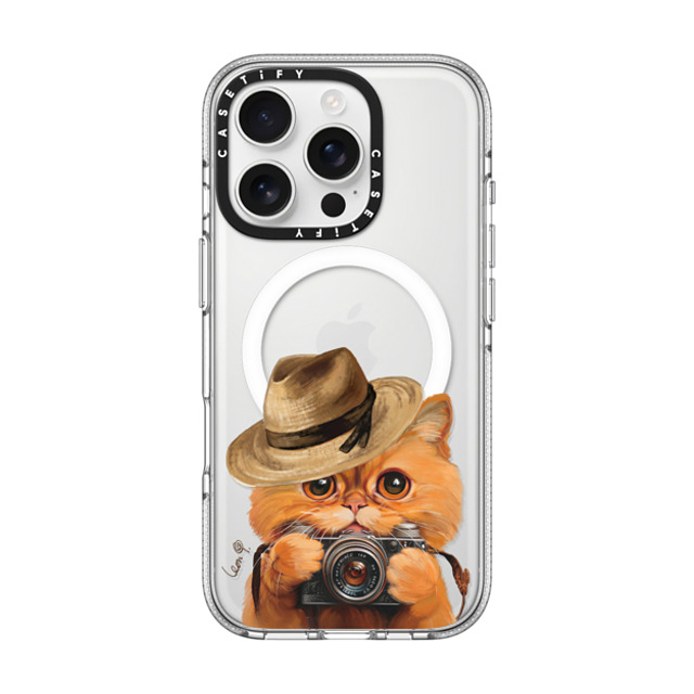 LeonLollipop x CASETiFY iPhone 16 Pro ケース Cat,Camera クリア クリア ケース MagSafe対応 Amber Cat by LeonLollipop Back to School LeonLollipop x CASETiFY iPhone 16 Pro ケース Cat,Camera クリア クリア ケース MagSafe対応 Amber Cat by LeonLollipop Back to School