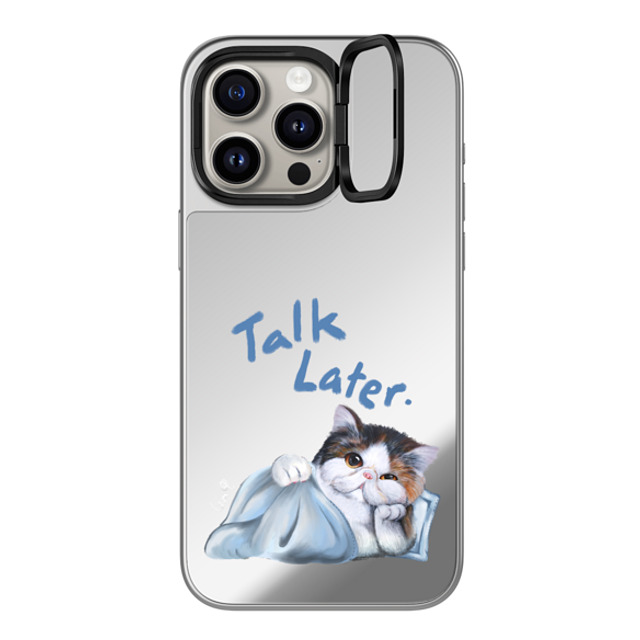 LeonLollipop x CASETiFY iPhone 15 Pro Max Case Cat,Animal シルバー (シルバーバンパー) ミラー リングスタンドケース MagSafe対応 Sleepy Gloomie Cat by LeonLollipop Back to School LeonLollipop x CASETiFY iPhone 15 Pro Max Case Cat,Animal シルバー (シルバーバンパー) ミラー リングスタンドケース MagSafe対応 Sleepy Gloomie Cat by LeonLollipop Back to School