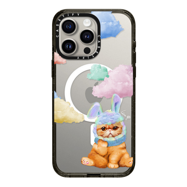 LeonLollipop x CASETiFY iPhone 15 Pro Max ケース Cat,Animal ブラック インパクトケース MagSafe対応 Amber Cat Sky by LeonLollipop Back to School LeonLollipop x CASETiFY iPhone 15 Pro Max ケース Cat,Animal ブラック インパクトケース MagSafe対応 Amber Cat Sky by LeonLollipop Back to School