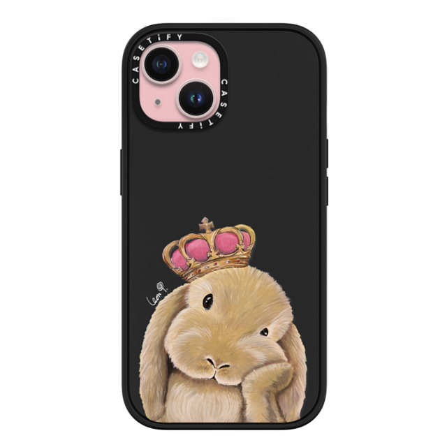 LeonLollipop x CASETiFY iPhone 15 ケース マットブラック インパクトケース MagSafe対応 Gloomie Bunny by LeonLollipop