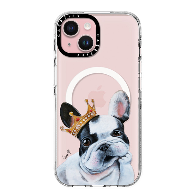 LeonLollipop x CASETiFY iPhone 15 Case Dog,Animal Clear Clear Case MagSafe Compatible Frenchie Dog by LeonLollipop Mother's Day LeonLollipop x CASETiFY iPhone 15 Case Dog,Animal Clear Clear Case MagSafe Compatible Frenchie Dog by LeonLollipop Mother's Day