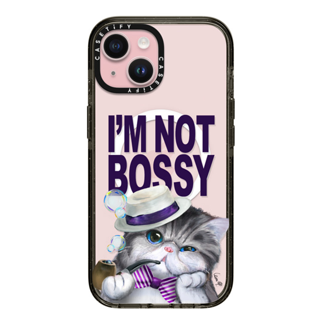 LeonLollipop x CASETiFY iPhone 15 Case Cat,Animal Black Impact Case MagSafe Compatible Gloomie Cat Boss by LeonLollipop Back to School LeonLollipop x CASETiFY iPhone 15 Case Cat,Animal Black Impact Case MagSafe Compatible Gloomie Cat Boss by LeonLollipop Back to School