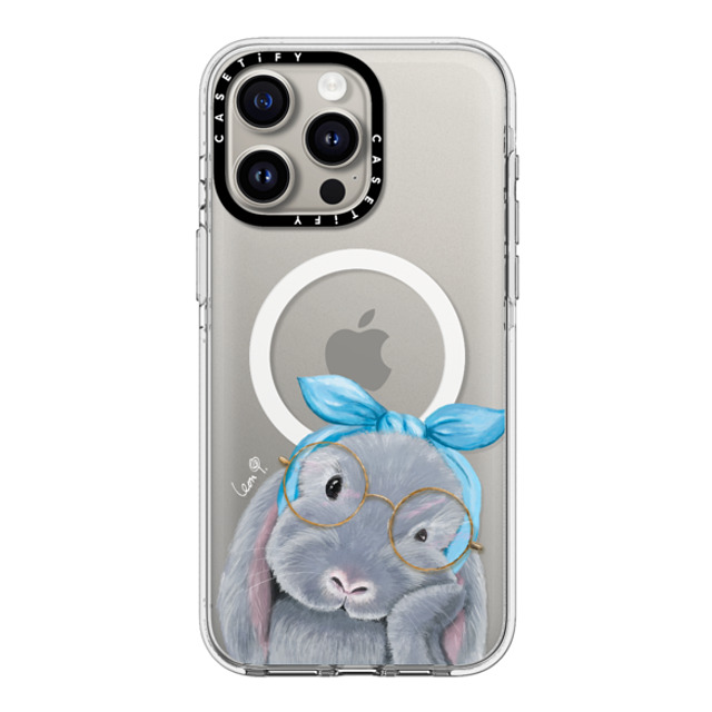 LeonLollipop x CASETiFY iPhone 15 Pro Max ケース クリア クリア ケース MagSafe対応 Gloomie Bunny by LeonLollipop