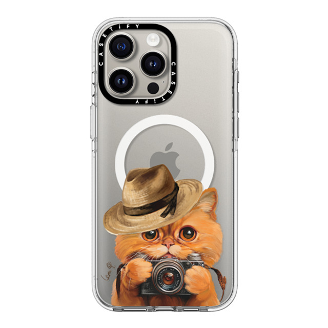 LeonLollipop x CASETiFY iPhone 15 Pro Max Case Clear Clear Case MagSafe Compatible Amber Cat by LeonLollipop LeonLollipop x CASETiFY iPhone 15 Pro Max Case Clear Clear Case MagSafe Compatible Amber Cat by LeonLollipop