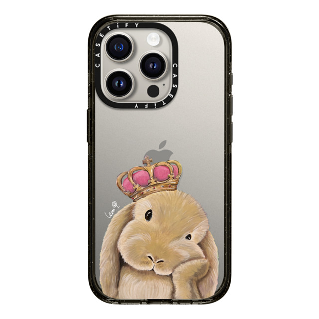 LeonLollipop x CASETiFY iPhone 15 Pro ケース ブラック インパクトケース Gloomie Bunny by LeonLollipop