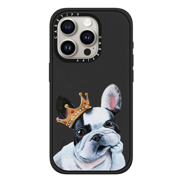 LeonLollipop x CASETiFY iPhone 15 Pro ケース Dog,Animal マットブラック インパクトケース MagSafe対応 Frenchie Dog by LeonLollipop Father's Day LeonLollipop x CASETiFY iPhone 15 Pro ケース Dog,Animal マットブラック インパクトケース MagSafe対応 Frenchie Dog by LeonLollipop Father's Day