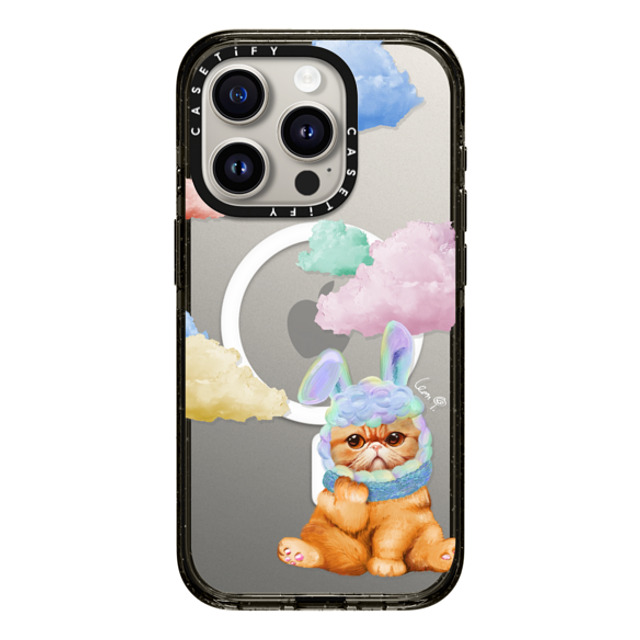 LeonLollipop x CASETiFY iPhone 15 Pro ケース Cat,Animal ブラック インパクトケース MagSafe対応 Amber Cat Sky by LeonLollipop Back to School LeonLollipop x CASETiFY iPhone 15 Pro ケース Cat,Animal ブラック インパクトケース MagSafe対応 Amber Cat Sky by LeonLollipop Back to School
