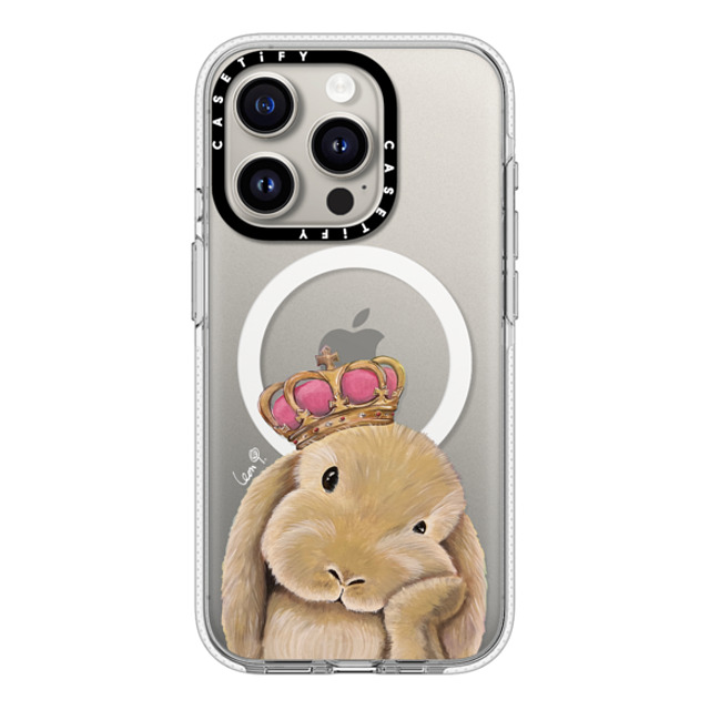 LeonLollipop x CASETiFY iPhone 15 Pro ケース クリア クリア ケース MagSafe対応 Gloomie Bunny by LeonLollipop