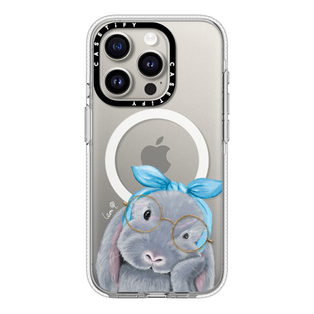 LeonLollipop x CASETiFY iPhone 15 Pro ケース クリア クリア ケース MagSafe対応 Gloomie Bunny by LeonLollipop