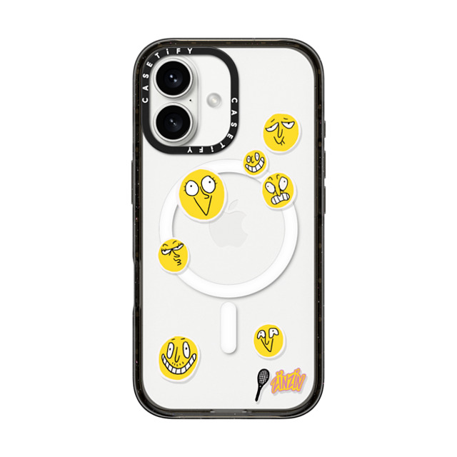 Zinzin_Nasica x CASETiFY iPhone 16 ケース ブラック インパクトケース MagSafe対応 Le Tennis Phone Case Back to School Zinzin_Nasica x CASETiFY iPhone 16 ケース ブラック インパクトケース MagSafe対応 Le Tennis Phone Case Back to School