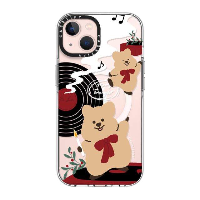 CASETiFY iPhone 13 ケース クリア クリア ケース MagSafe対応 Music with KKOTKA young forest