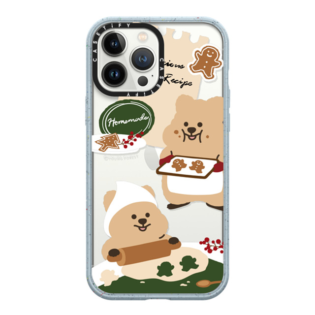 CASETiFY iPhone 13 Pro Max ケース Matte Vapor Blue インパクトケース Cookies with KKOTKA young forest