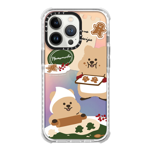 CASETiFY iPhone 13 Pro Case オーロラ (レインボー) ウルトラインパクトケース Cookies with KKOTKA young forest