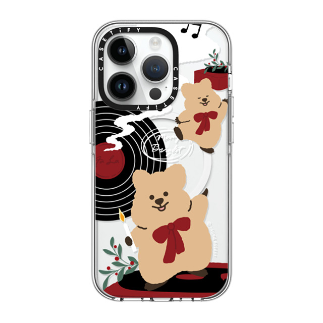 CASETiFY iPhone 14 Pro ケース クリア クリア ケース MagSafe対応 Music with KKOTKA young forest