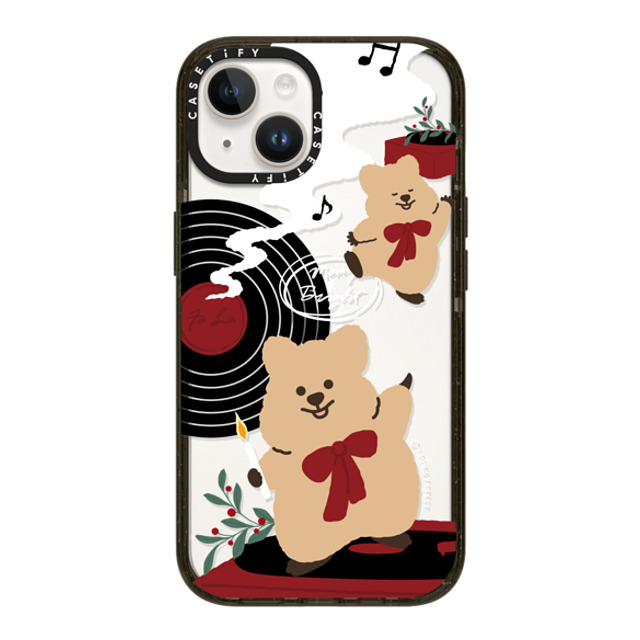 CASETiFY iPhone 14 ケース ブラック インパクトケース Music with KKOTKA young forest