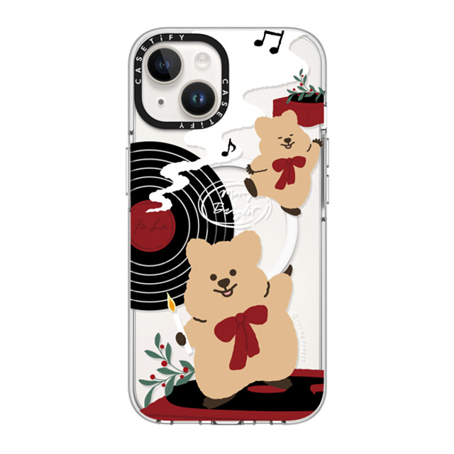 CASETiFY iPhone 14 ケース クリア クリア ケース MagSafe対応 Music with KKOTKA young forest