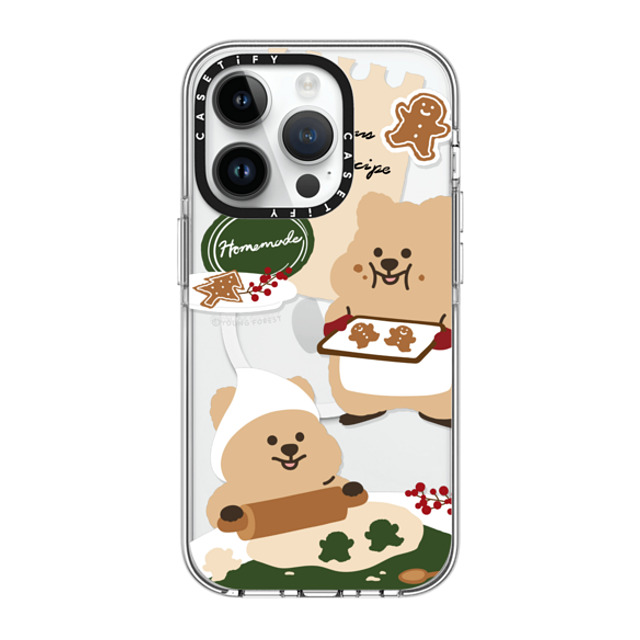 CASETiFY iPhone 14 Pro ケース クリア クリア ケース MagSafe対応 Cookies with KKOTKA young forest