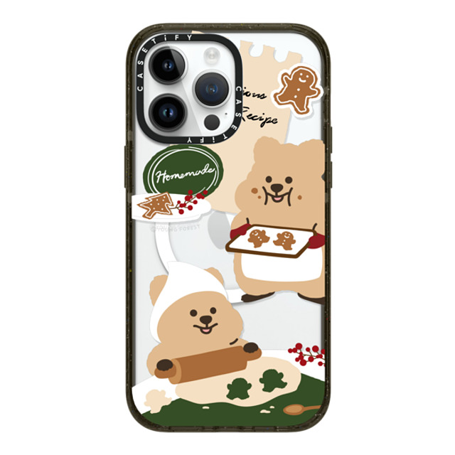 CASETiFY iPhone 14 Pro Max ケース ブラック インパクトケース MagSafe対応 Cookies with KKOTKA young forest