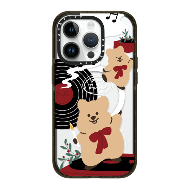 CASETiFY iPhone 14 Pro ケース ブラック インパクトケース MagSafe対応 Music with KKOTKA young forest