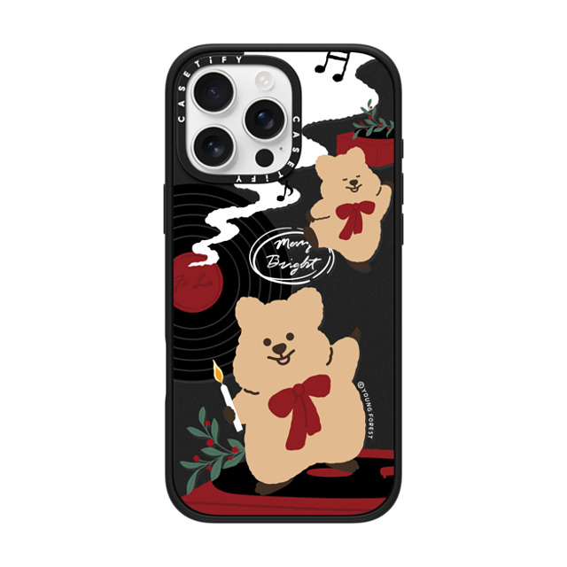 CASETiFY iPhone 16 Pro Max ケース マットブラック インパクトケース MagSafe対応 Music with KKOTKA young forest