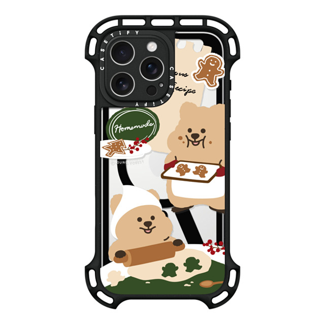 CASETiFY iPhone 16 Pro Max ケース ブラック ウルトラ バウンスケース MagSafe対応 Cookies with KKOTKA young forest