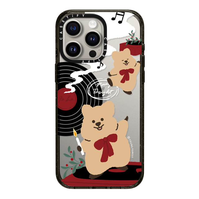 CASETiFY iPhone 15 Pro Max ケース ブラック インパクトケース Music with KKOTKA young forest