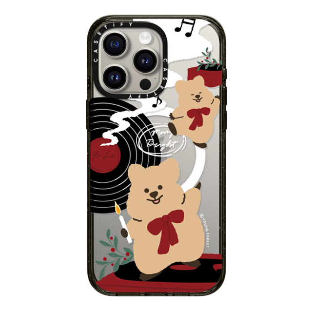 CASETiFY iPhone 15 Pro Max ケース ブラック インパクトケース MagSafe対応 Music with KKOTKA young forest