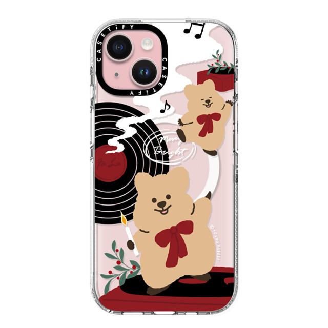 CASETiFY iPhone 15 ケース クリア クリア ケース MagSafe対応 Music with KKOTKA young forest