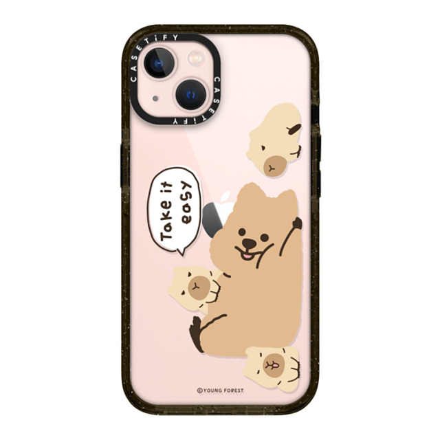 CASETiFY iPhone 13 ケース ブラック インパクトケース Take it easy KKOTKA young forest